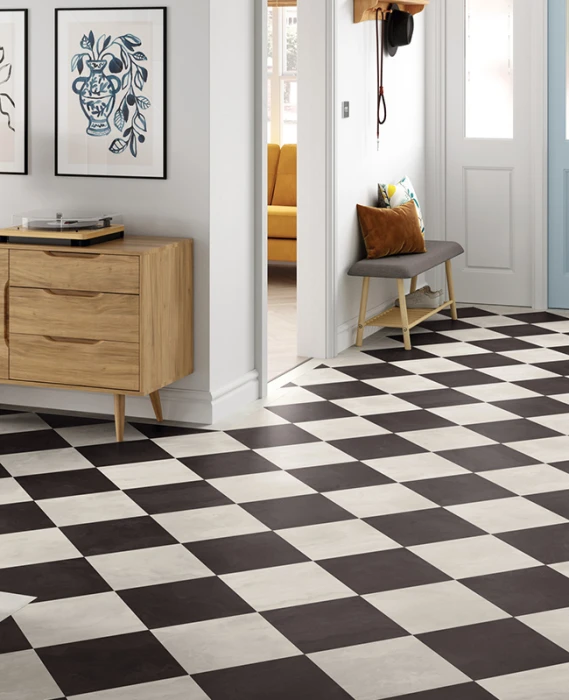 Amtico-Spacia-SS5S2618-WHITE-MARBLE-SS5S2621-BLACK-MARBLE-FLOOR-650px-800 Amtico Spacia is a unique collection of versatile wood and stone LVT flooring featuring natural colours and realistic textures. Beautifully simple and effortlessly stylish.