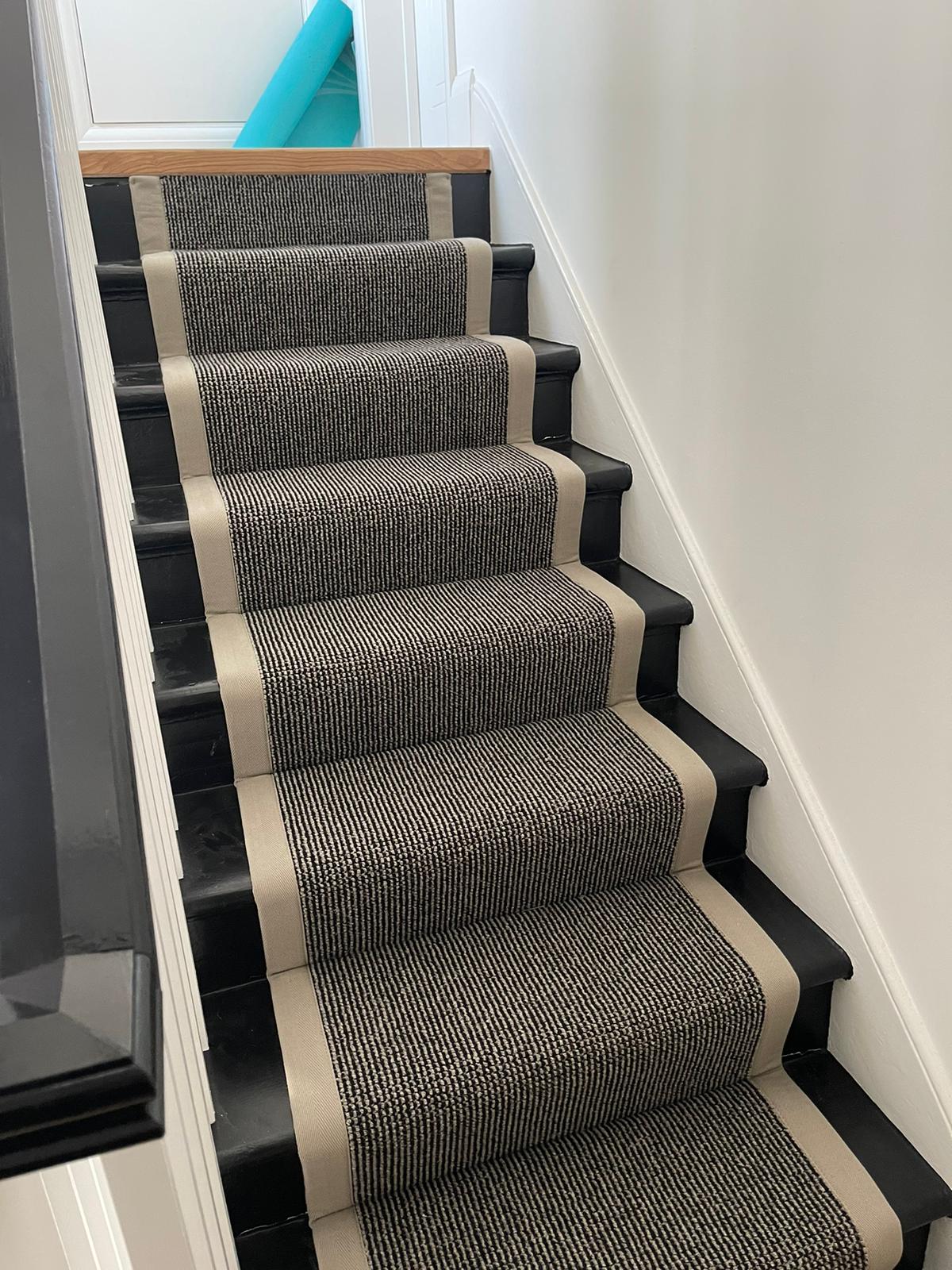 Brockway Carpets 14bf1 Brockway Carpets - Romney Colour Shingle - 100% wool - Stripes D colour Paddington border.
