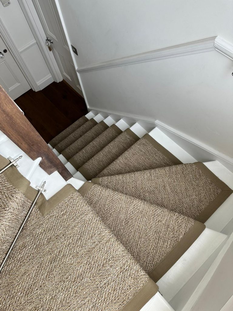 Unnatural Flooring New England Colour Westville - 100% Polypropylene - Stairrods - Homepride Satin Nickel