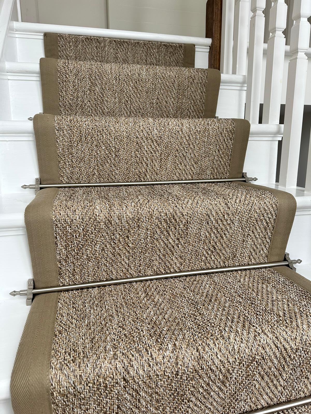 Unnatural flooring IMG_9620 Unnatural Flooring New England Colour Westville - 100% Polypropylene - Stairrods - Homepride Satin Nickel